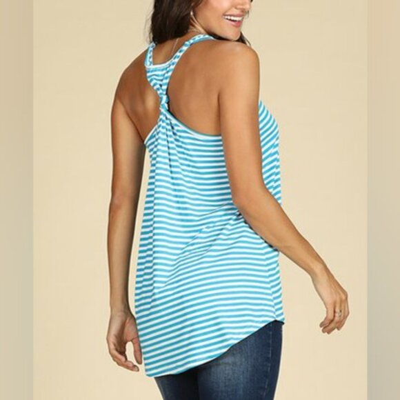Striped Racer Back Tank - Size Small - Picture 6 of 6